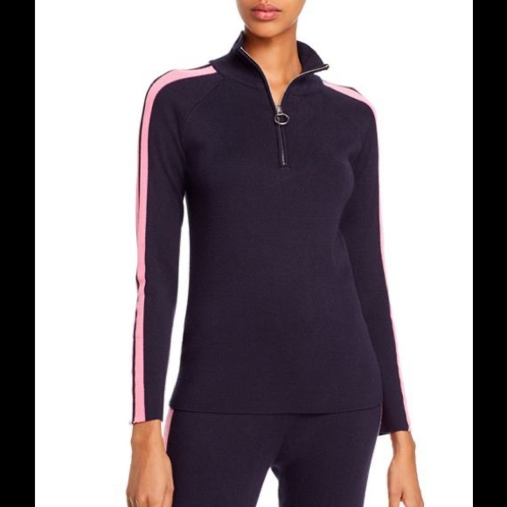 AQUA Track Stripe Sweater Bloomingdale's NWT New